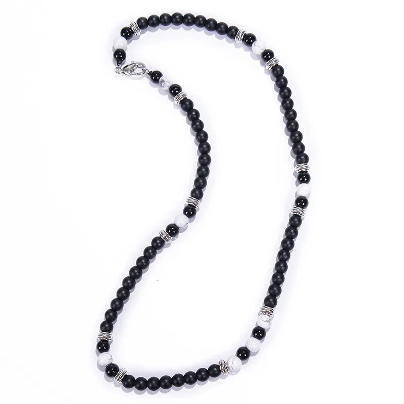Unisex Natursteinperlen-Kette