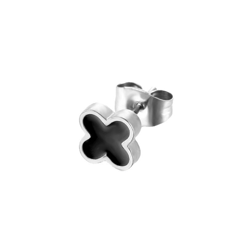 Edelstahl Kleeblatt Ohrstecker