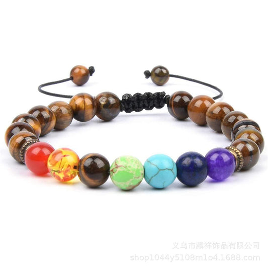Chakra Lava Rock Armband