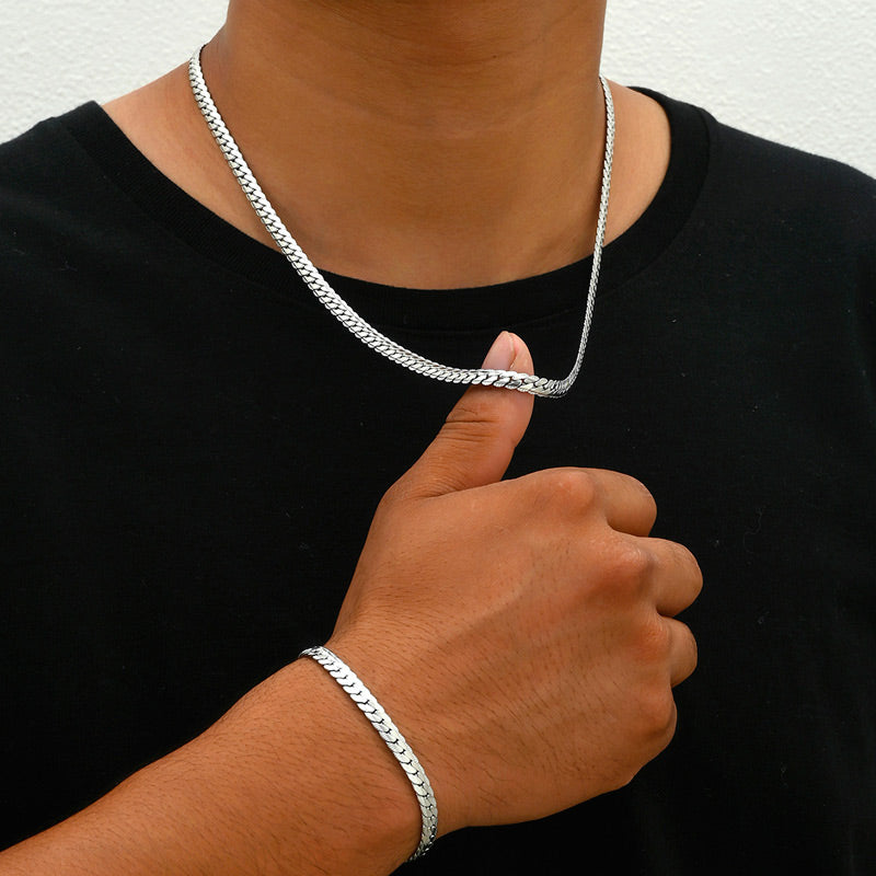 Eleganter Edelstahl Panzerarmband