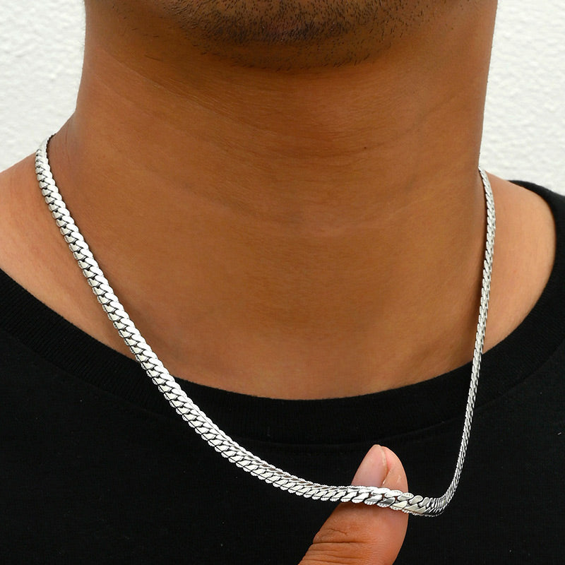 Elegante Edelstahl Halskette
