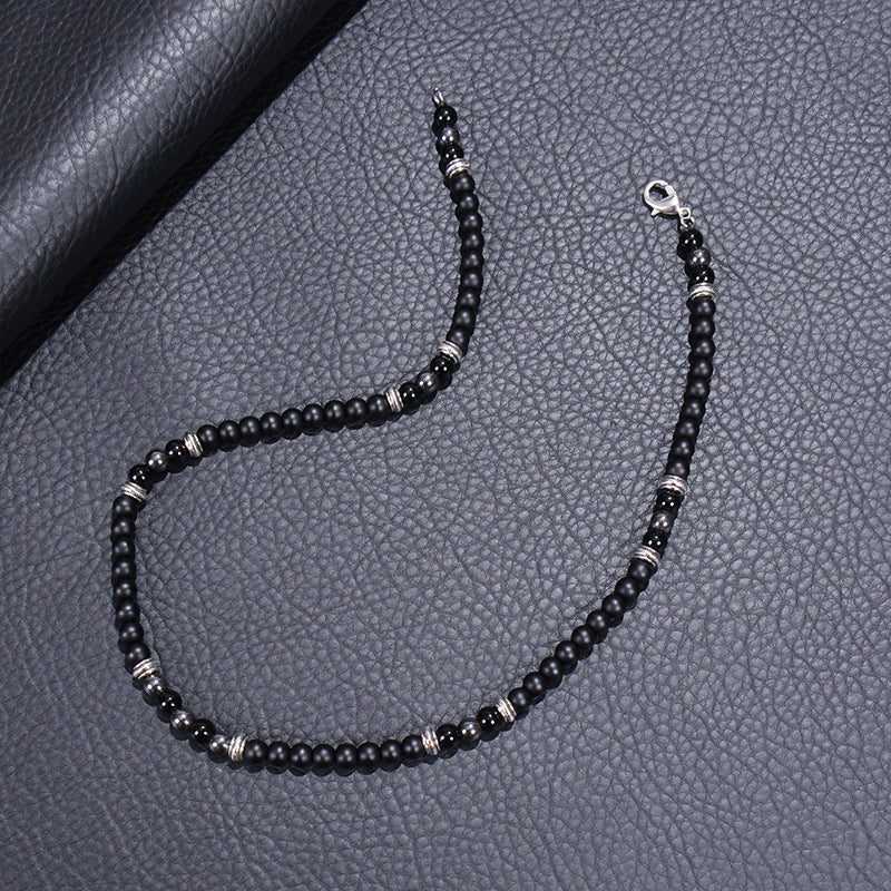 Unisex Natursteinperlen-Kette