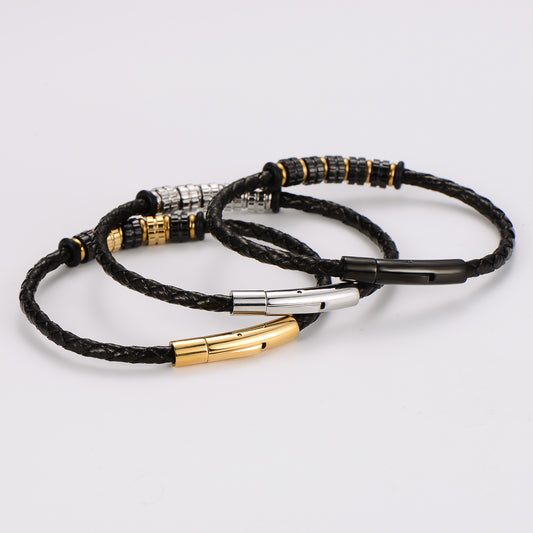 Geometrisches Lederseil-Armband