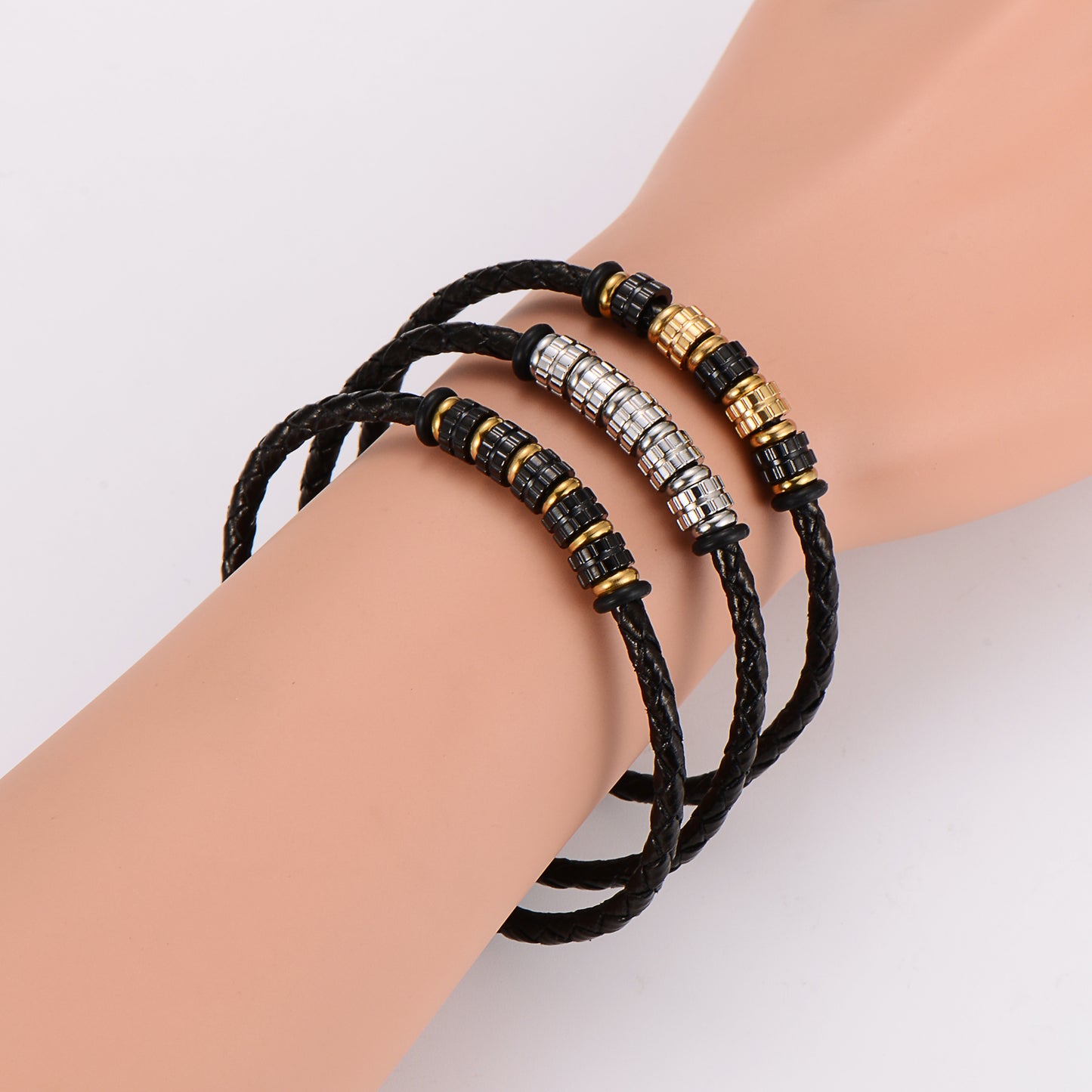 Geometrisches Lederseil-Armband