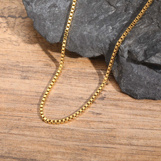 Goldene Edelstahl-Kastenkette