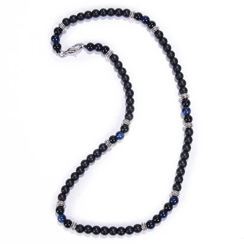 Unisex Natursteinperlen-Kette