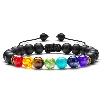 Chakra Lava Rock Armband