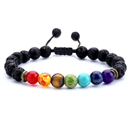 Chakra Lava Rock Armband