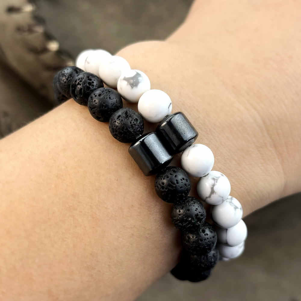 Armband Edelstahl Howlith