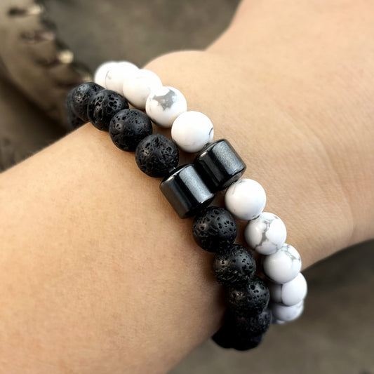 Armband Edelstahl Howlith