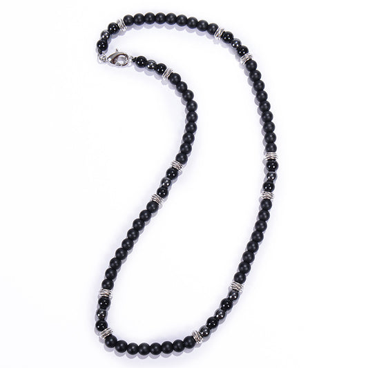 Unisex Natursteinperlen-Kette