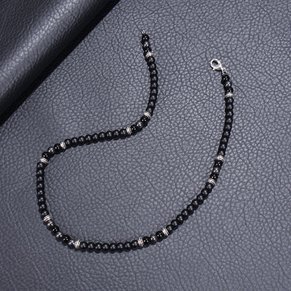 Unisex Natursteinperlen-Kette