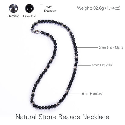 Unisex Natursteinperlen-Kette