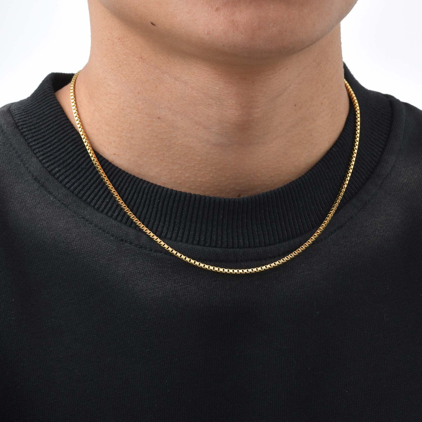 Goldene Edelstahl-Kastenkette