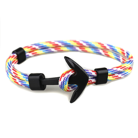 Casual Retro Anker-Armband mit Seilplatierung
