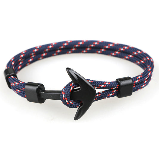 Casual Retro Anker-Armband mit Seilplatierung